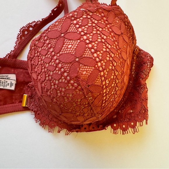 Victoria's Secret Bra Dream Angels Lined Demi Lace Racerback Front Closure 32DDD - Picture 9 of 14